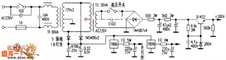 6n3 Tube amplifier power supply circuit diagram