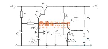 Soft-start circuit adopts transistor