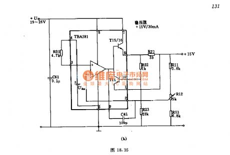 Voltage regulator circuit using TBA281723