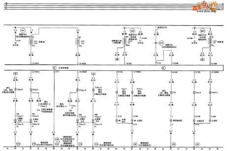 Audi A6 saloon car information system circuit diagram two