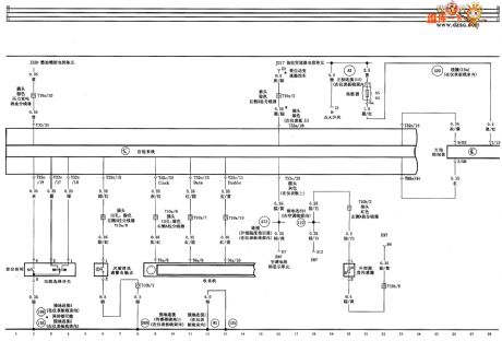 Audi A6 saloon car information system circuit diagram one