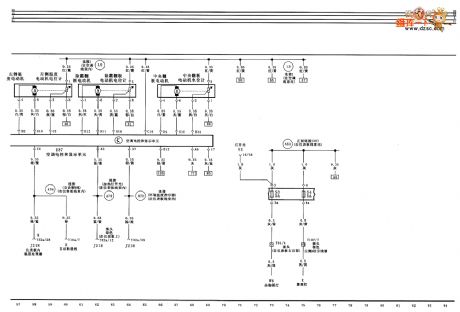 Audi A6 saloon car air-conditioner circuit diagram three