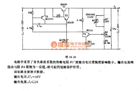 48V/2A voltage regulator circuit