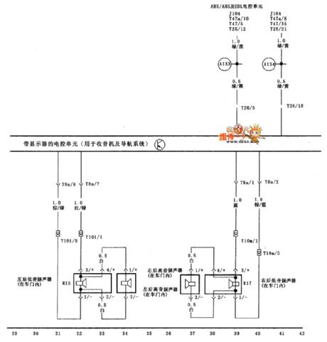 FAW bora (1.8L) saloon car radio circuit diagram(two)