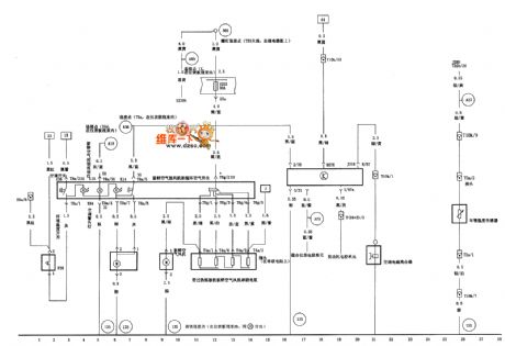 FAW bora (1.8L) saloon car air condition system circuit diagram(one)