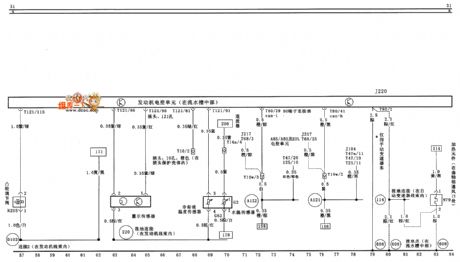 Saloon car engine electronic control unit、sensor and electric heater circuit diagram