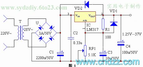 Integrated regulated power supply circuit