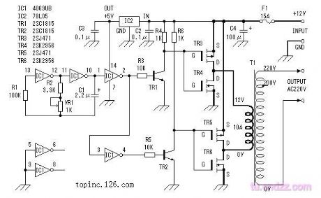 Amateur production inverter circuit application diagram