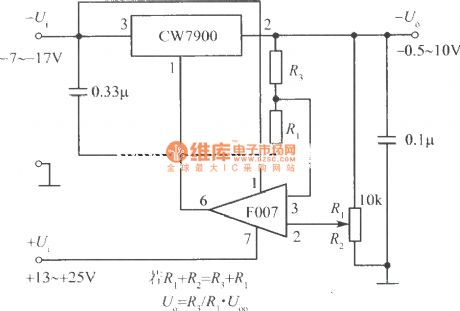 Adjustable output integrated regulated power supply circuit 2