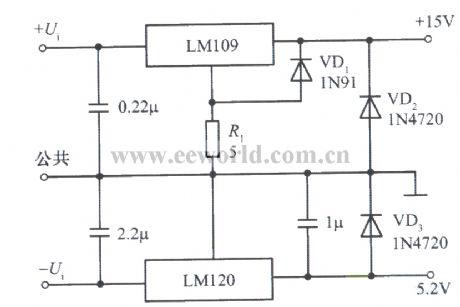 Double output regulated power supply