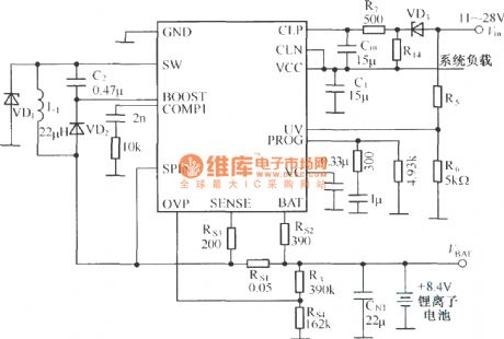 2A lithium ion charger typical circuit composed of LTl769
