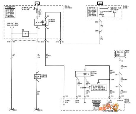SHANGHAI GM Chevrolet（Epica）saloon car air-conditioning system manual control circuit diagram(six)