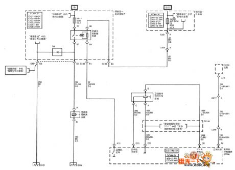 SHANGHAI GM Chevrolet（Epica）saloon car air-conditioning system manual control circuit diagram(three)