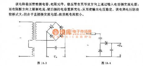 Zero type recitfying and stabilizing voltage circuit
