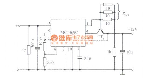 High stable 12V regulated power supply composed of MC1469C integrated regulator