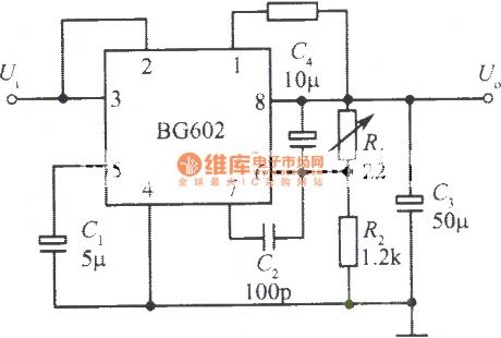 Low ripple wave integrated regulated power supply composed of BG602 1