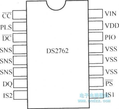 DS2762 pin array diagram