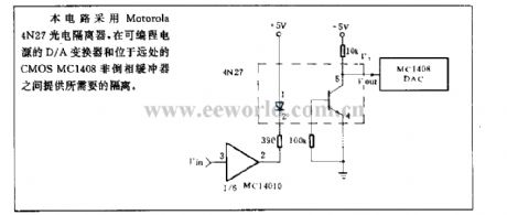 1500V isolating circuit of D/A convertor