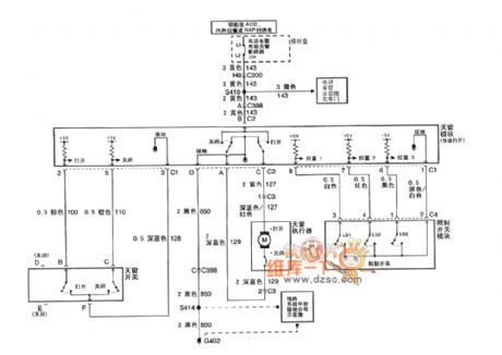 Buick Regal car electric skylight circuit diagram