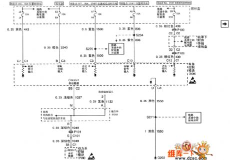 Buick Regal car rearview mirror/window circuit diagram(3)