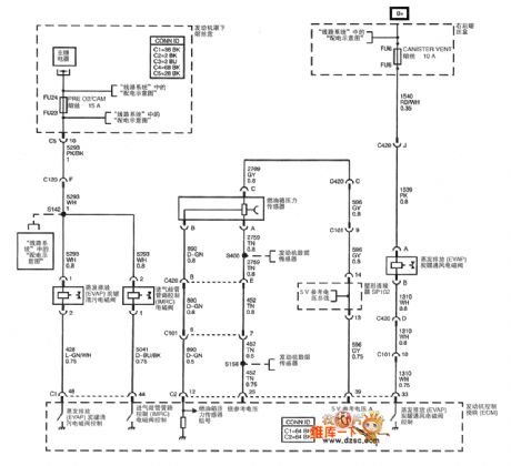 Shanghai GM Cadillac CTS car 3.6 L motor circuit diagram(4)