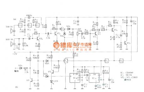 Multi-purpose ultrasonic probe circuit diagram