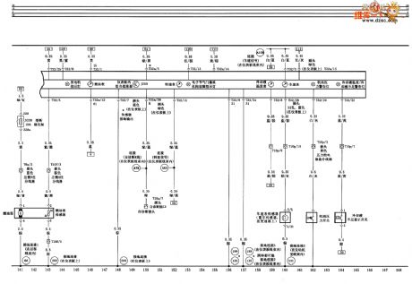 Audi A6 saloon car 2.4L/2.8L engine control system circuit diagram six