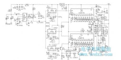 Five-channel audio equipment remote circuit diagram