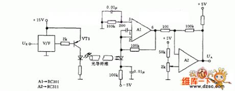 Optical Fiber Data Transmission Coupling Circuit