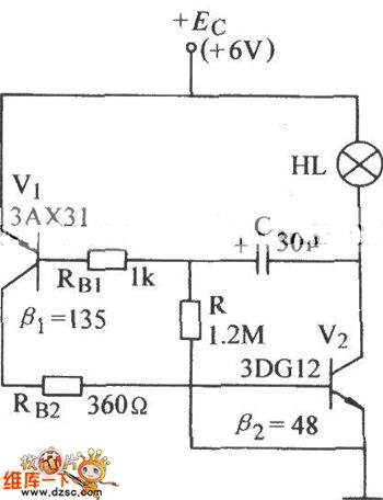 Complementary tube multivibrator circuit