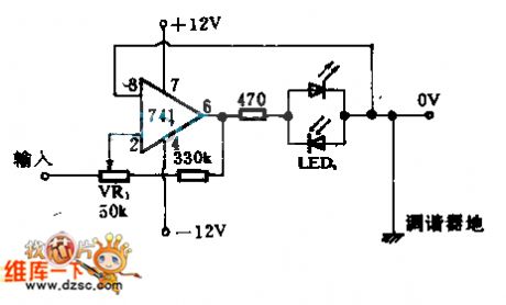 LED tuning indication circuit