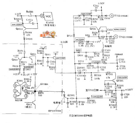 (Hitachi) CMT2998 protection circuit