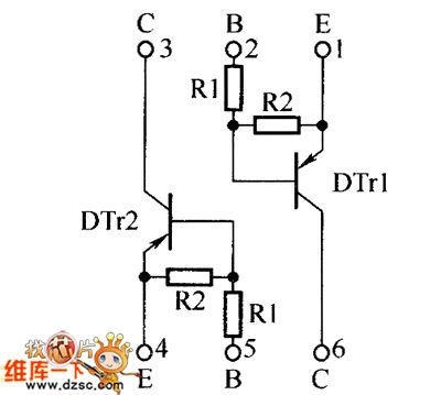 Transistors EMB11, UMB11N, EMB2, UMB2N internal circuits