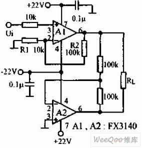 80Vp - p Output Suspended Load Amplifier Circuit