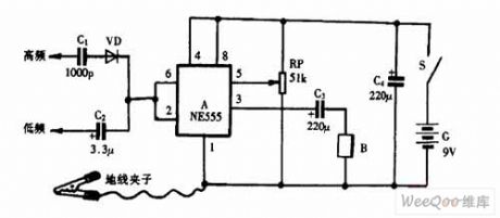 Using NE555 Skillfully as High and Low Frequency Signal Tracer Circuit