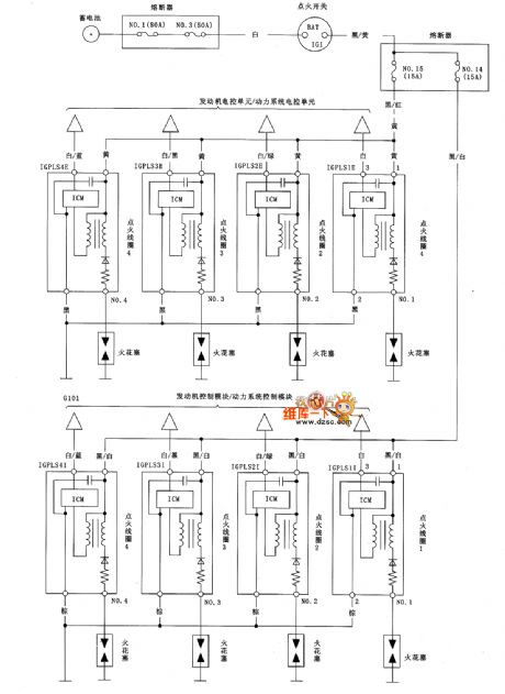 Guangzhou FIT ignition system circuit diagram