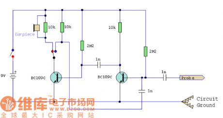 Signal tracing device circuit diagram