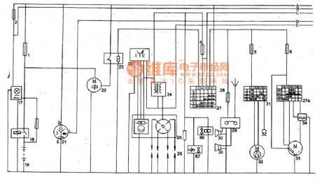 The basic circuit diagram of Shenyang JinBei power supply, start-up, ignition, car heater, wiper