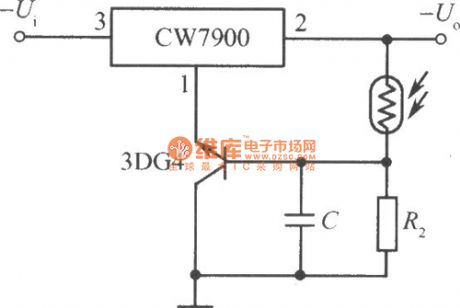 Light control regulated power supply circuit diagram composed of CW7900