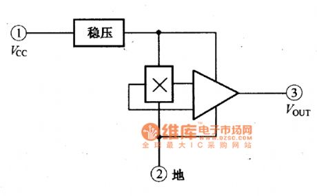 The construction circuit of the single terminal output sensor