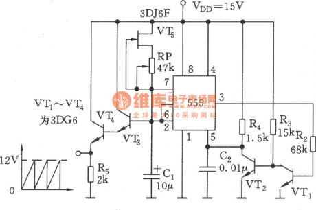 The sawtooth scanning voltage circuit with good linearity