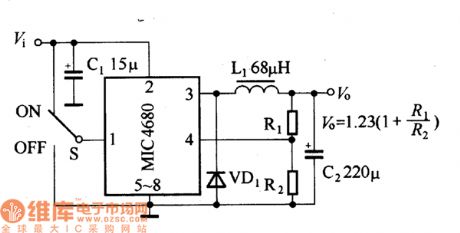 MIC4680 application circuit