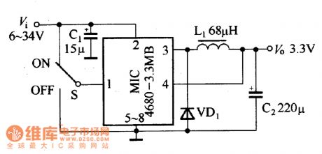 MIC4680-3.3BM application circuit