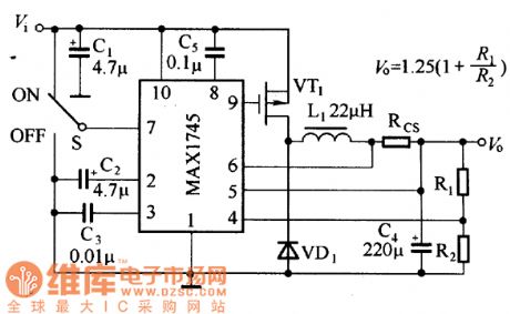 MAX1745 application circuit