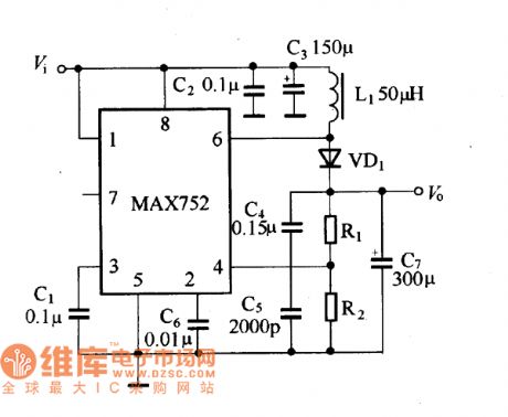 MAX752 application circuit