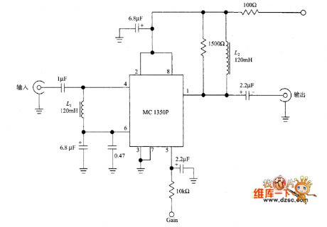 MC-1350P preamplifier circuit
