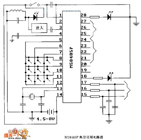 The application circuit of M58485P
