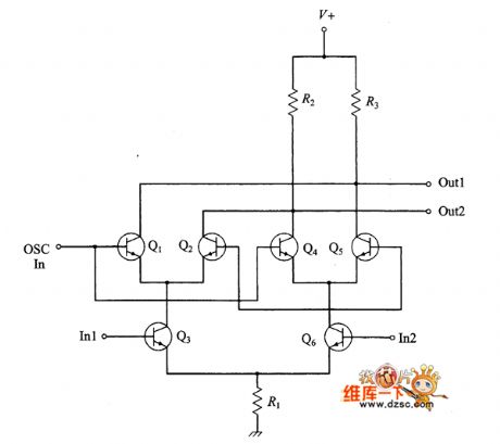 bistable transconductance mixer used in NE-602 circuit