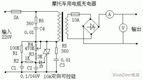 6V to 24V motorcycle battery charger circuit