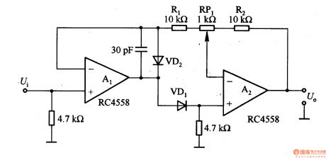 Dual wave linear detector circuit